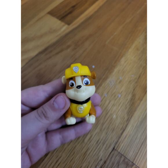 Paw Patrol Rubble Action Figure – Yellow Construction Pup Spin Master Pre-Owned - Picture 5 of 8